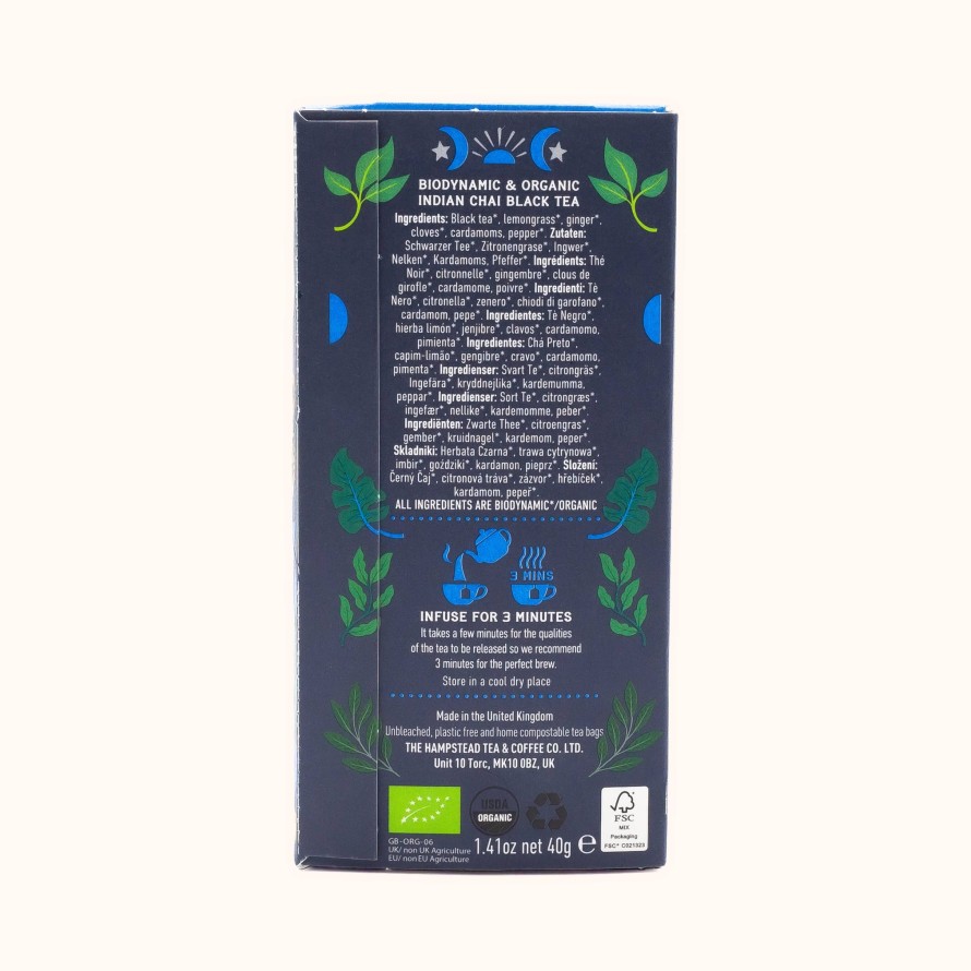 Tea Shop Hampstead Organic Teas Sachet + Bagged | Indian Chai