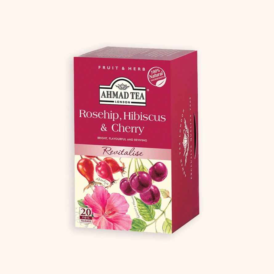 Tea Shop Ahmad Tea Sachet + Bagged | Rosehip, Hibiscus & Cherry