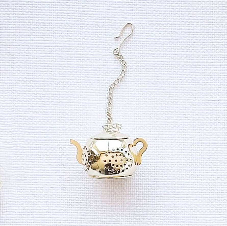 Teaware Sips by | Gold Teapot Tea Infuser