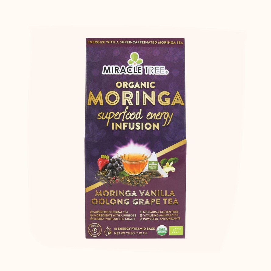 Tea Shop Miracle Tree Oolong | Organic Moringa Energy Tea - Vanilla Oolong Grape