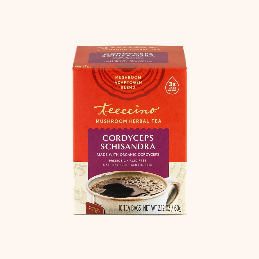 Tea Shop Teeccino Fruity | Cordyceps Schisandra Mushroom Adaptogen Herbal Tea