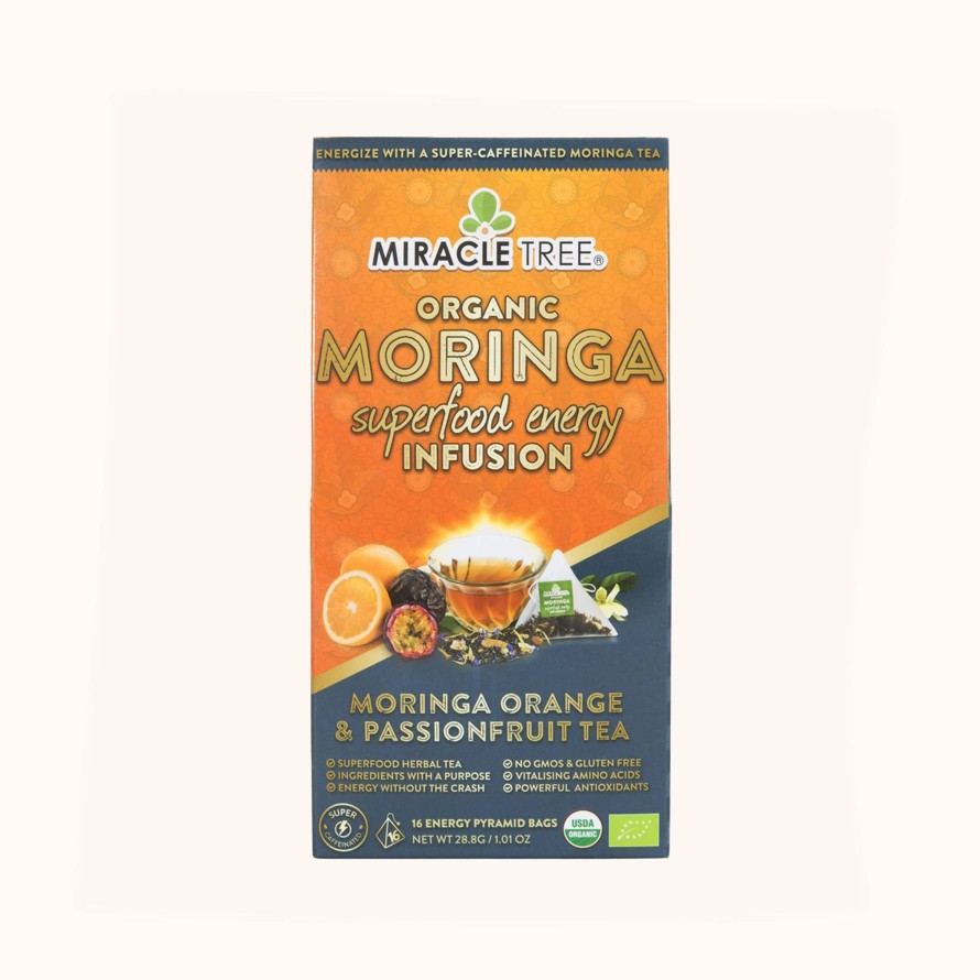 Tea Shop Miracle Tree Hibiscus | Organic Moringa Energy Tea - Orange Passionfruit