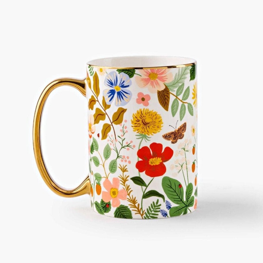 Teaware Rifle Paper Co. | Strawberry Fields Porcelain Mug