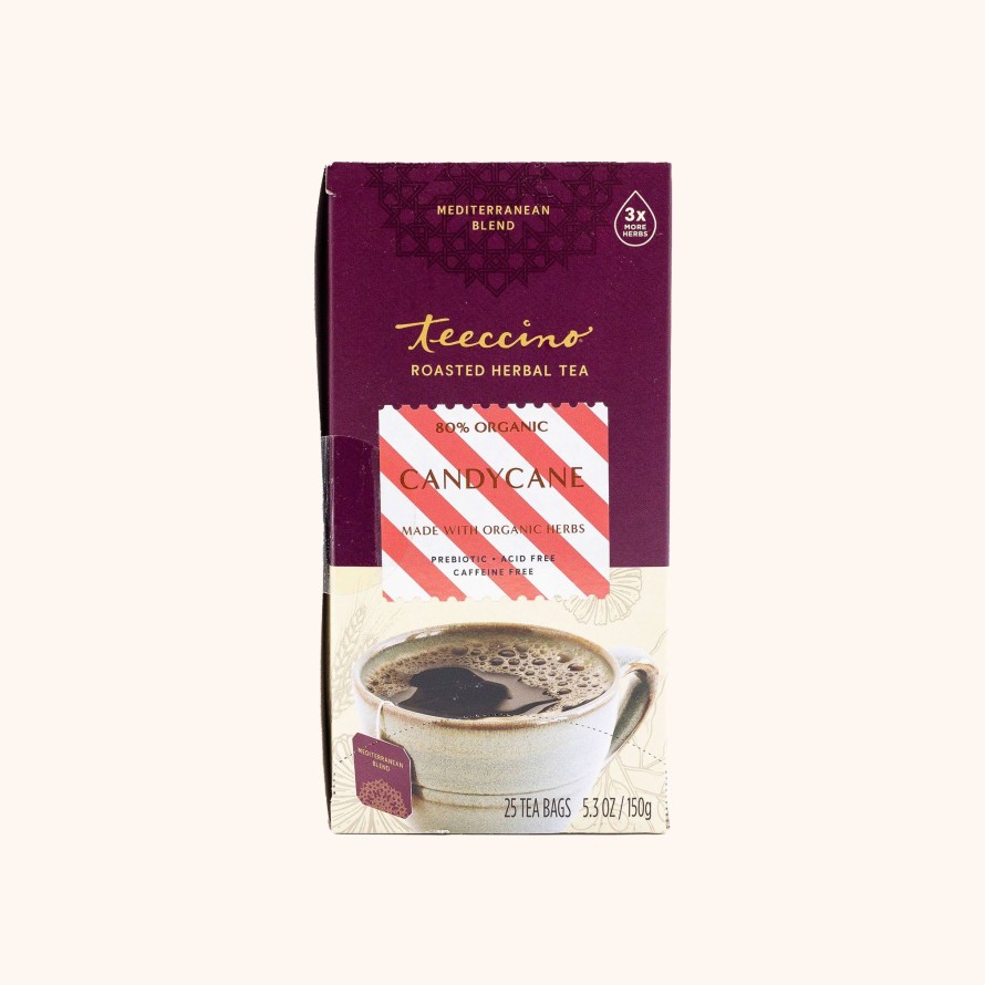 Tea Shop Teeccino Herbal | Candy Cane Roasted Herbal Tea