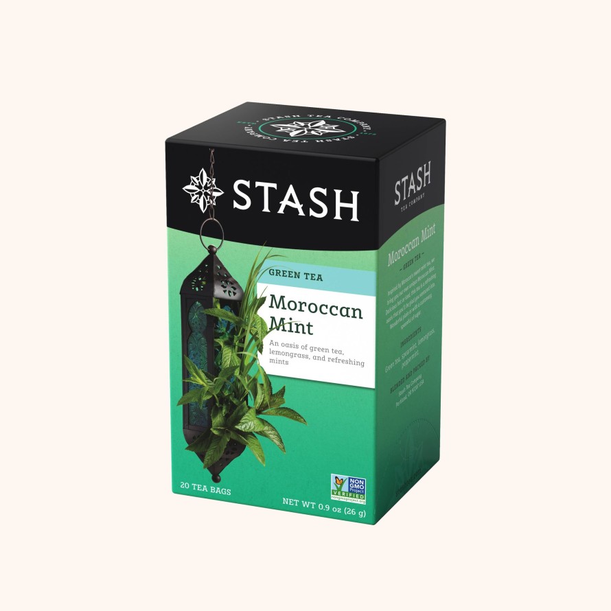 Tea Shop Stash Tea Sachet + Bagged | Moroccan Mint Green Tea