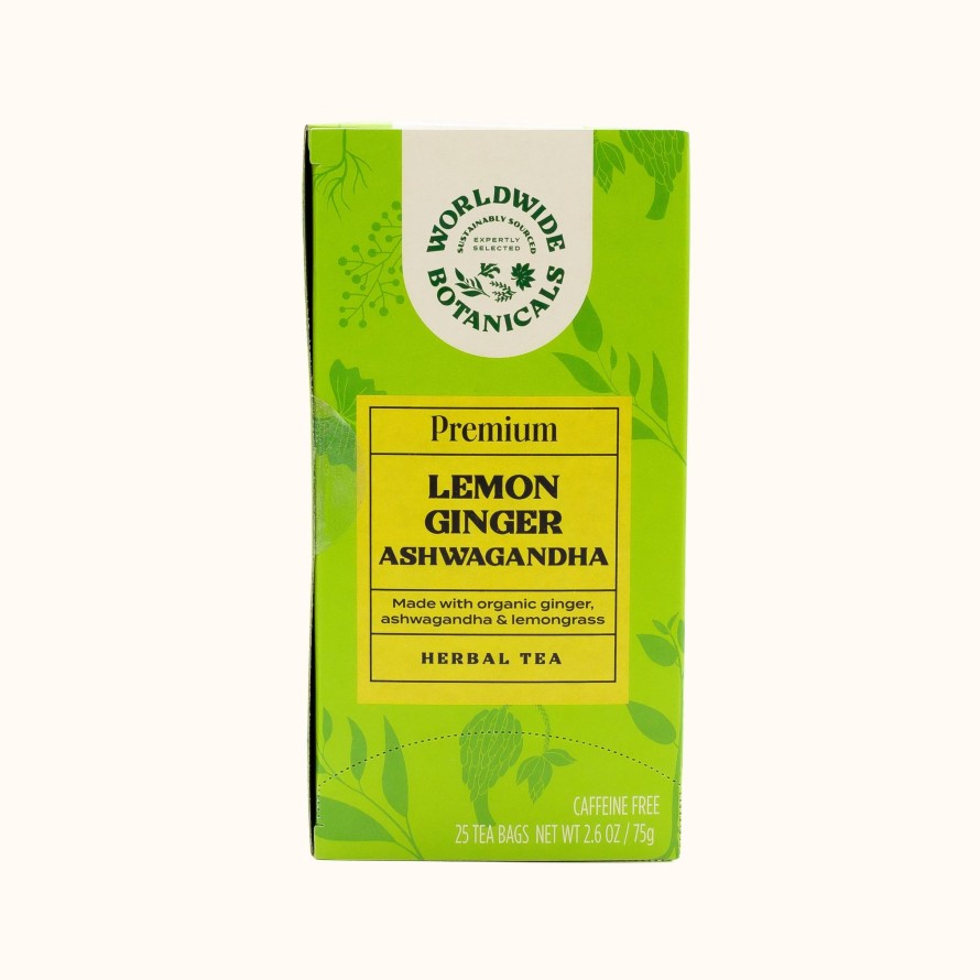 Tea Shop Worldwide Botanicals Sachet + Bagged | Lemon Ginger Ashwagandha