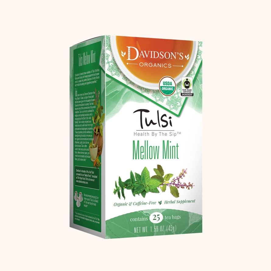 Tea Shop Davidson's Organic Teas Herbal | Tulsi Mellow Mint