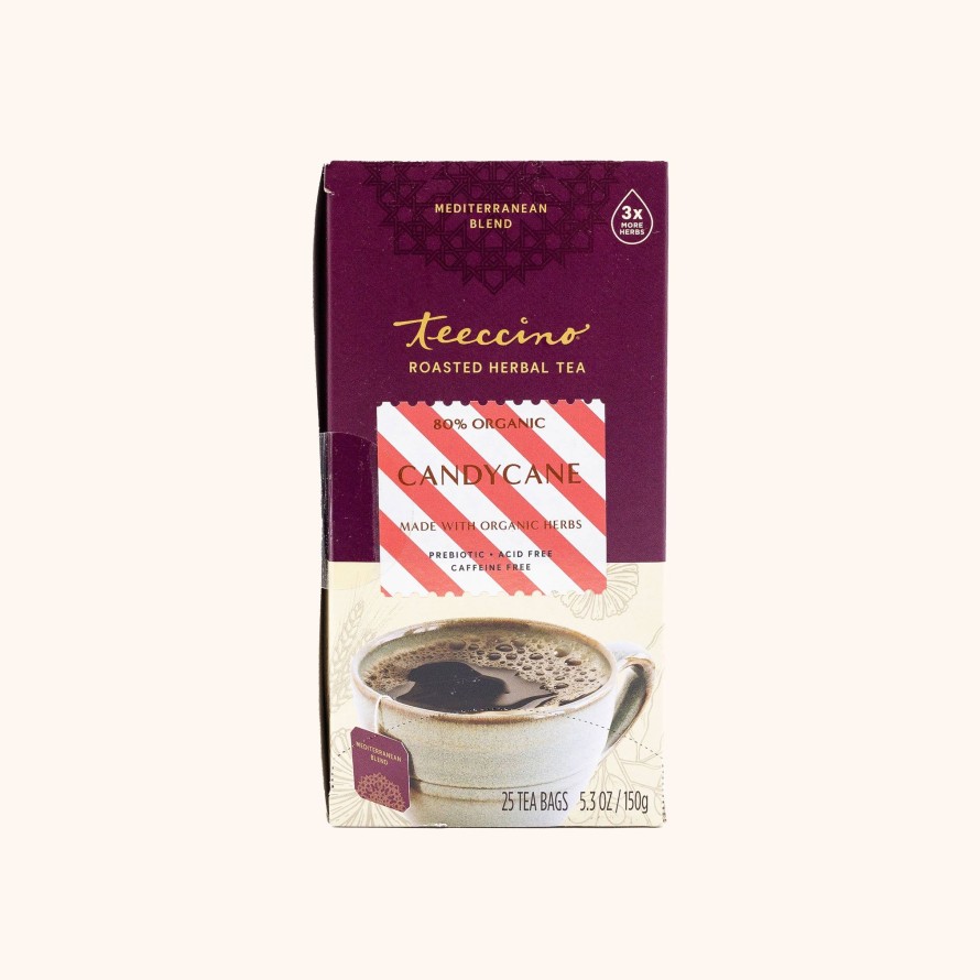 Tea Shop Teeccino Sachet + Bagged | Candy Cane Roasted Herbal Tea