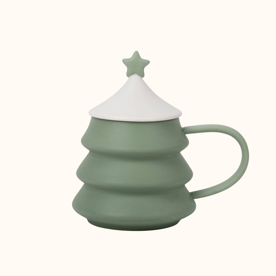 Teaware Sips by | Christmas Tree Mug With Lid