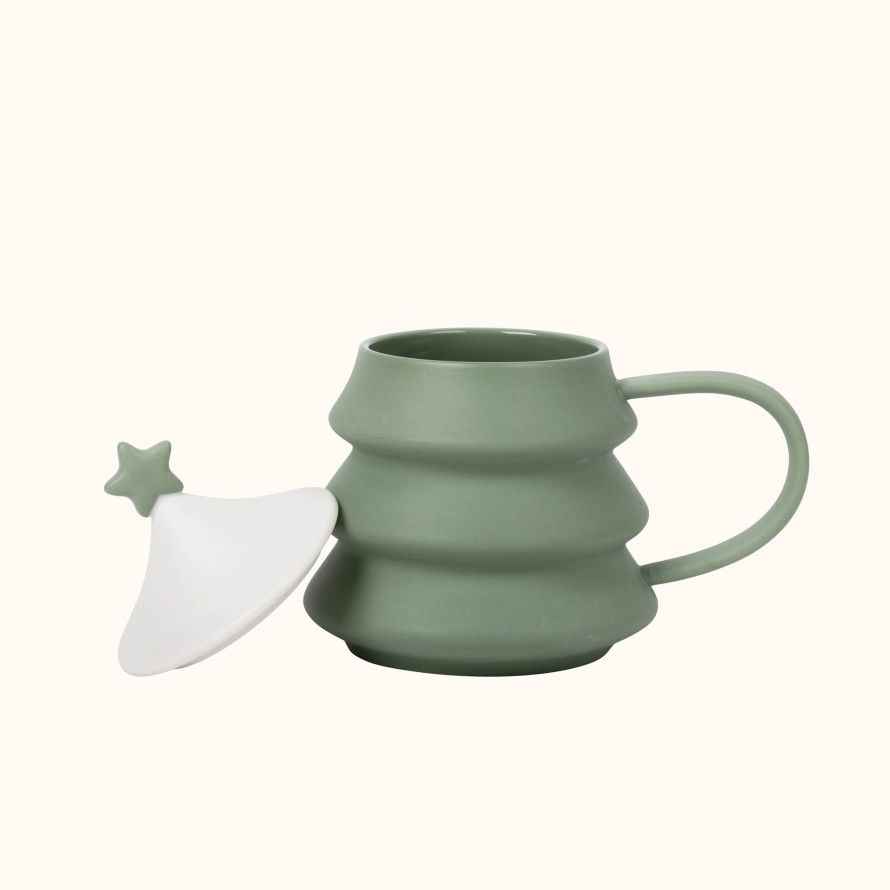 Teaware Sips by | Christmas Tree Mug With Lid