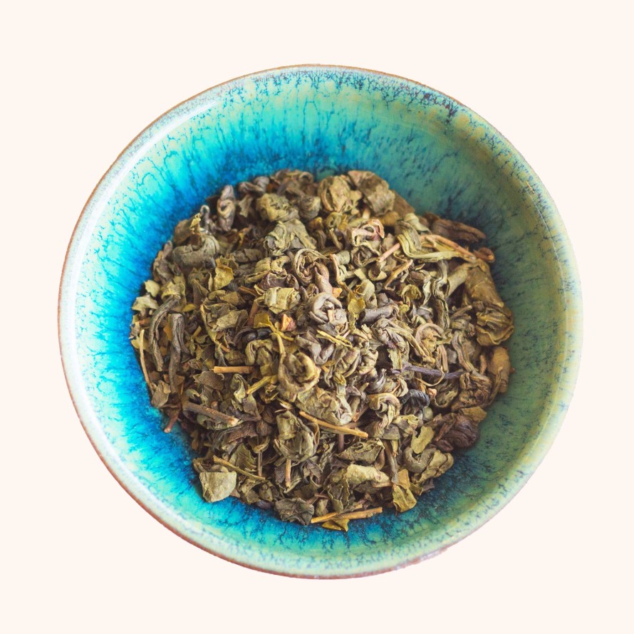 Tea Shop Bare Leaves Green | Organic Gunpowder Green