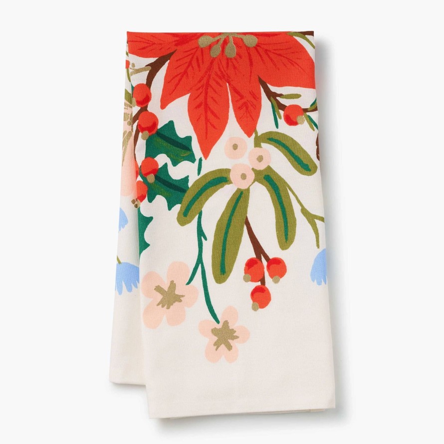 Teaware Rifle Paper Co. | Holiday Bouquet Tea Towel